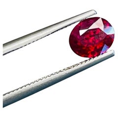 GIA certificate Unheated Burma Ruby Pigeon Blood deep red color 0.89ct 
