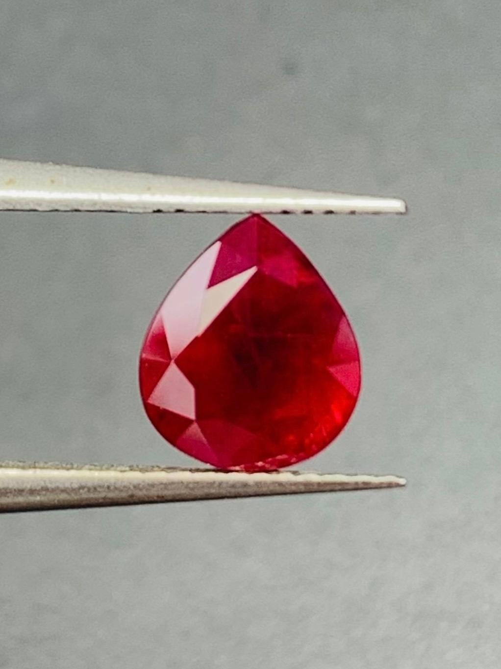 Brilliant Cut 2.07Ct GIA Certificate Natural Ruby Burma pigeon blood color heated Gemstone For Sale