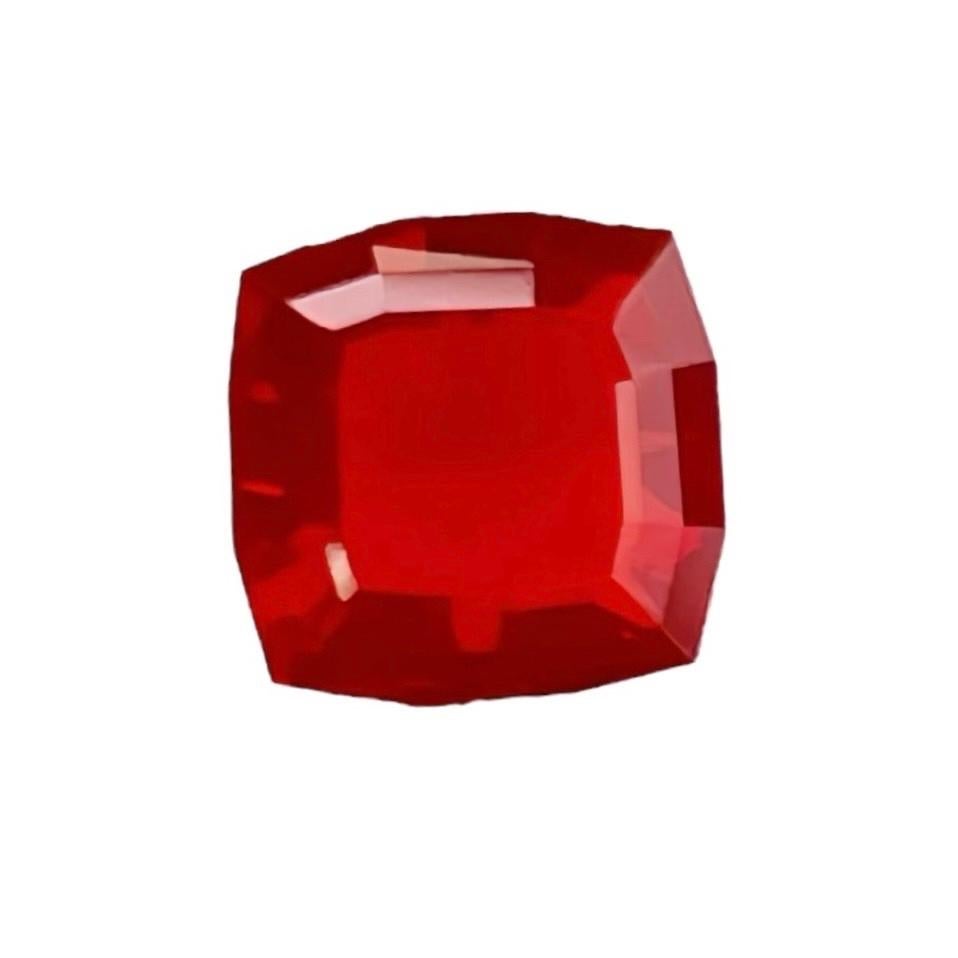 Brilliant Cut 3.15 Ct Natural Opal Red color completed clean Clarity collection