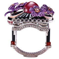 Pavilion Luxury Ring High End 6.67ct Ruby Unheat Burma Unique jewelry 18K Gold
