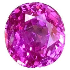 Certificat GUILD Rare saphir naturel non chauffé  violet de Birmanie 3,79 carats