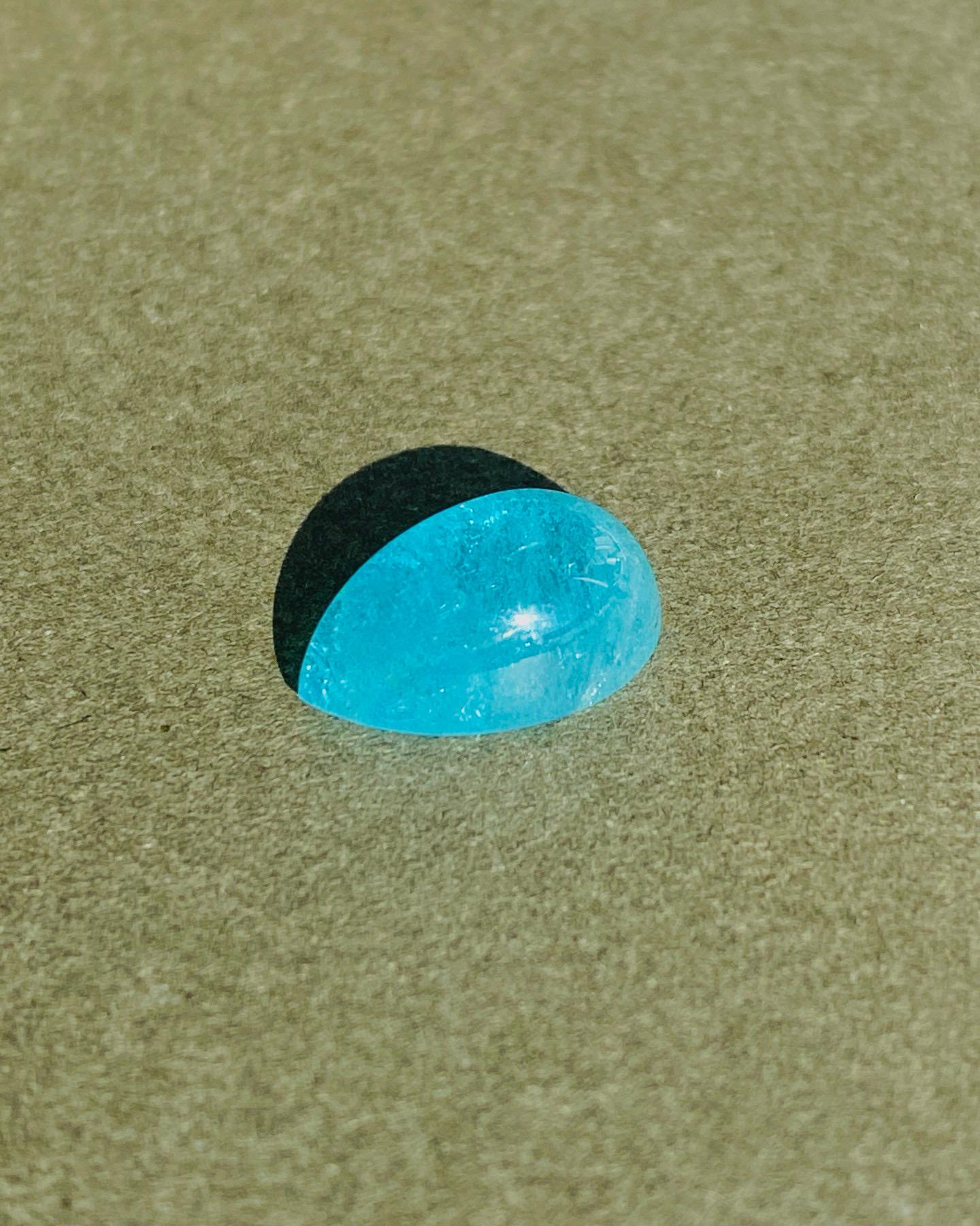 Women's or Men's AIGS Certificate Natural Neon Blue Paraiba Tourmaline Mozambique 3.64 Ct