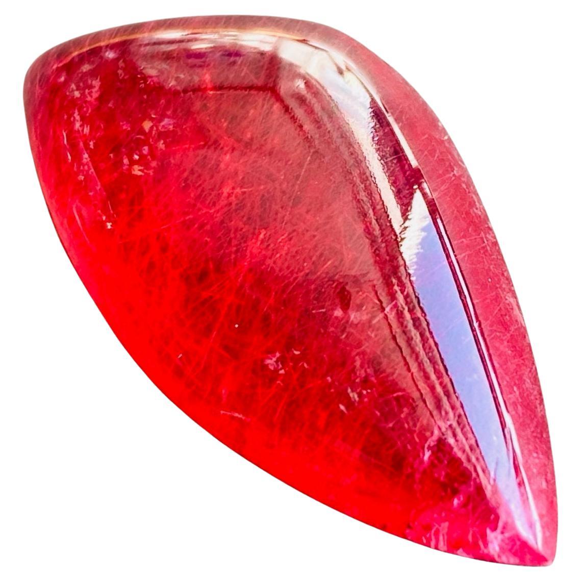 Natural Rhodonite Cabochon Brazilian Gemstone Red color 22.28Ct For Sale