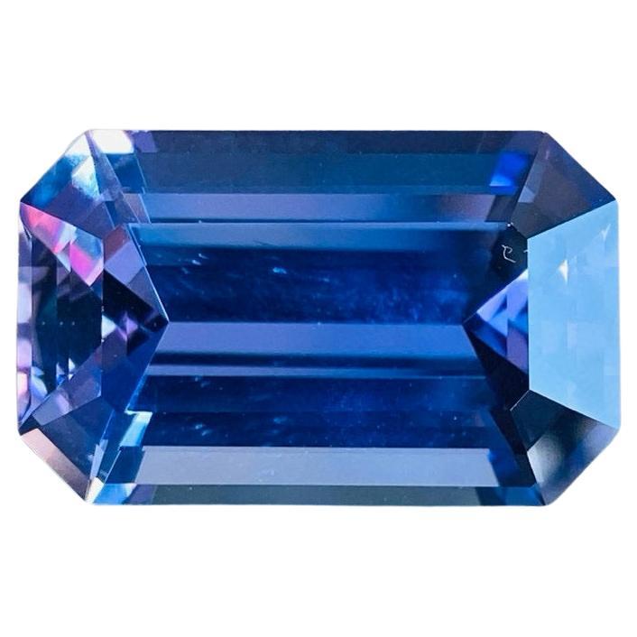 GIT certificate Unheated Zoisite(Tanzanite)Emerald Cut 23.35 carats
