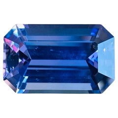 GIT certificate Unheated Zoisite(Tanzanite)Emerald Cut 23.35 carats