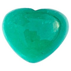 2.75 Ct Natural Emerald Russia Cabochon Gemstone Neon green color eye clean