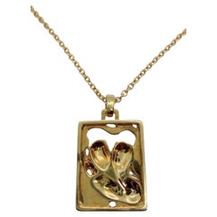 Carrera y Carrera Adam & Eve Lovers Diamond 18K Yellow Gold Pendant Necklace