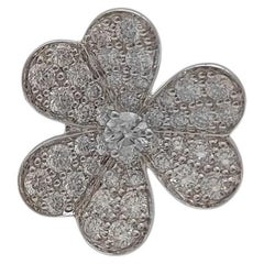 Van Cleef & Arpels Frivole Flower Diamond Pave 18K White Gold Ring