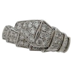 Bulgari Serpenti Viper Diamond 18K White Gold Ring