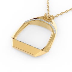 Medium Diamond-Stride Stirrup Equestrian Necklace