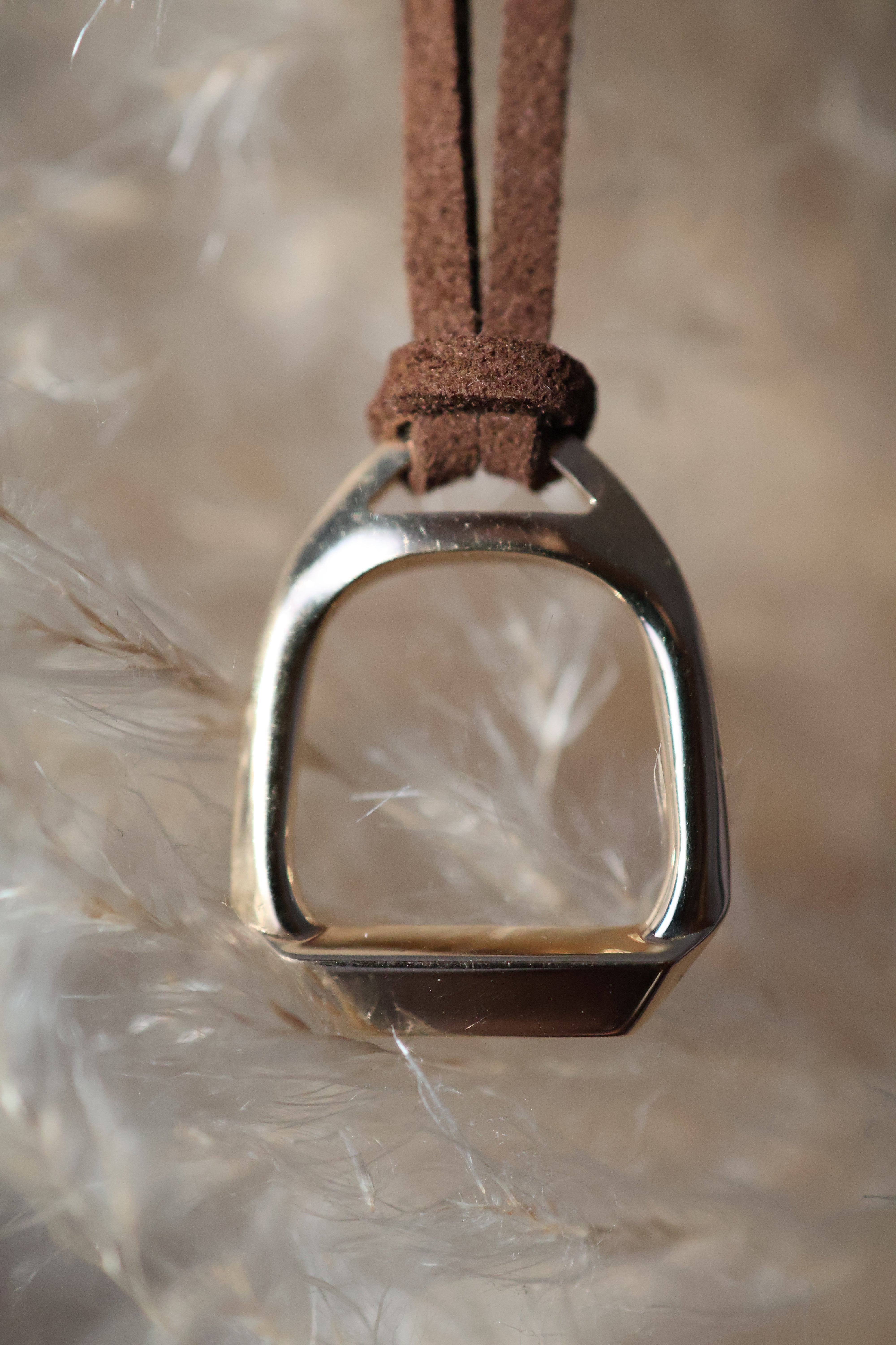 Classic-Stride Stirrup Equestrian Necklace For Sale