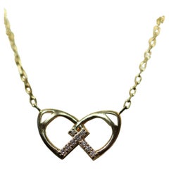 Used Forever Linked Stirrup Equestrian Necklace