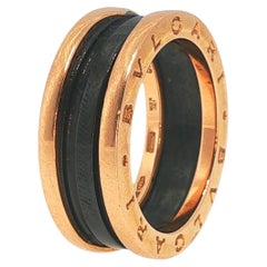 Bulgari 18K Gold Ceramic B.Zero1 Ring
