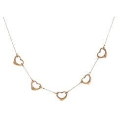 Tiffany & Co. 18K Gold Peretti Petite Open Heart Necklace