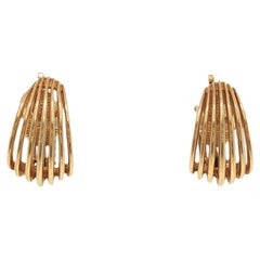 Retro George Schuler for Tiffany & Co. 14K Gold Ear Clips