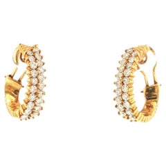 Hammerman Brothers 18K Gold Diamond Earrings