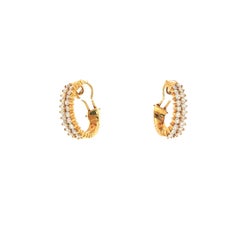 Hammerman Brothers 18K Gold Diamond Earrings