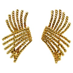 Vintage Tiffany & Co Jean Schlumberger 18K Gold Earrings