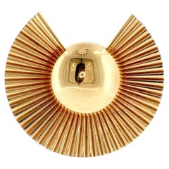 Retro Tiffany & Co. George Schuler 14K Gold Sunburst Brooch Pendant