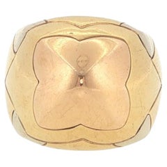 Vintage Bulgari Roma 18K Gold Pyramid Ring
