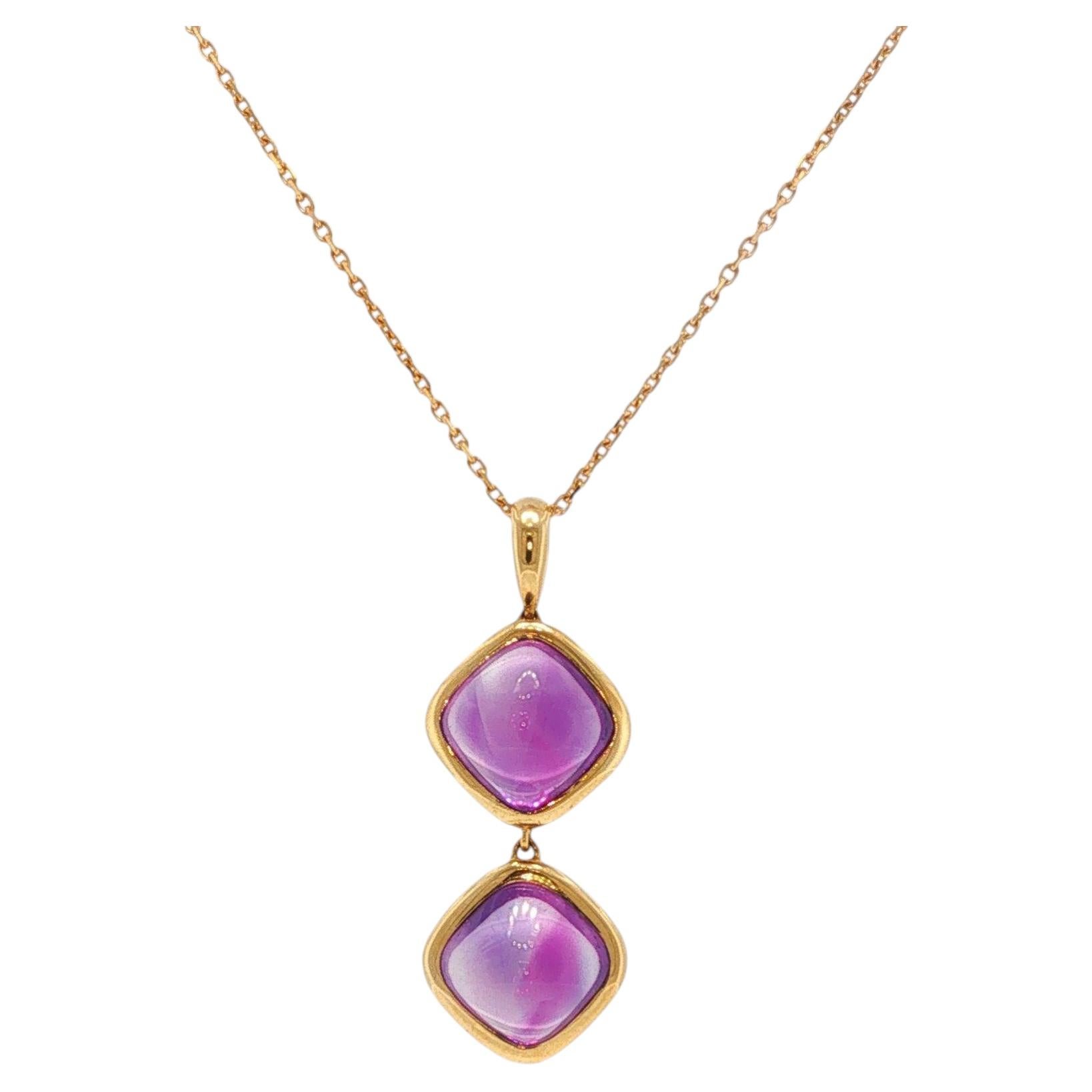 Collier vintage Van Cleef & Arpels des années 1980 avec pendentif en améthyste en vente