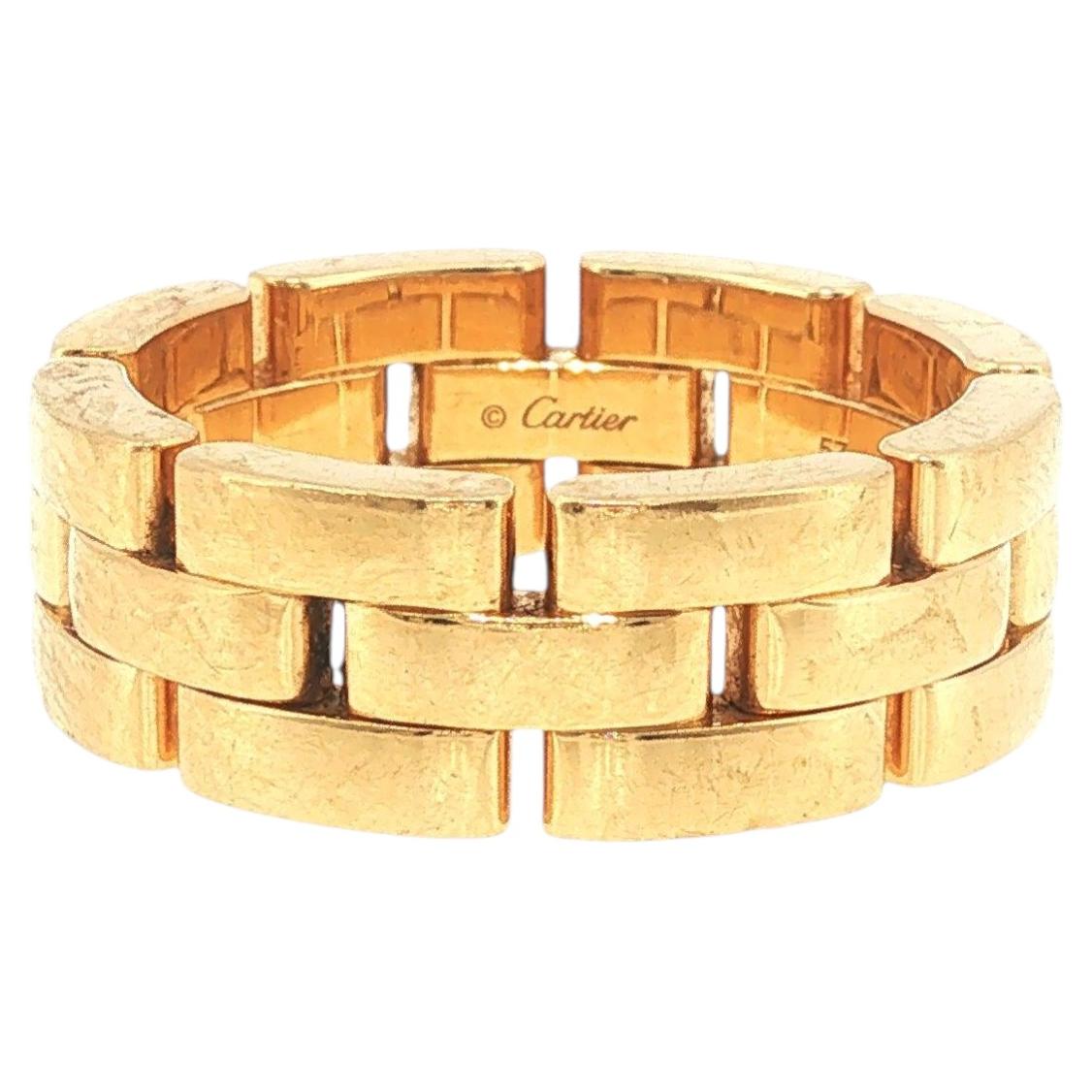 Bague vintage « Maillon Panthère » Cartier en or 18 carats en vente