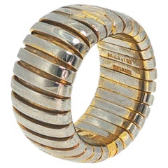 Bulgari 18K Gold and Steel Tugogas Ring