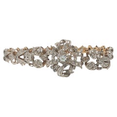 Edwardian Platinum & 14K Gold Diamond Bracelet
