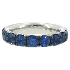 18K White Gold Sapphire Eternity Ring