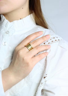Vintage Bvlgari 18K Yellow Gold B.Zero 1 Four-Band Ring