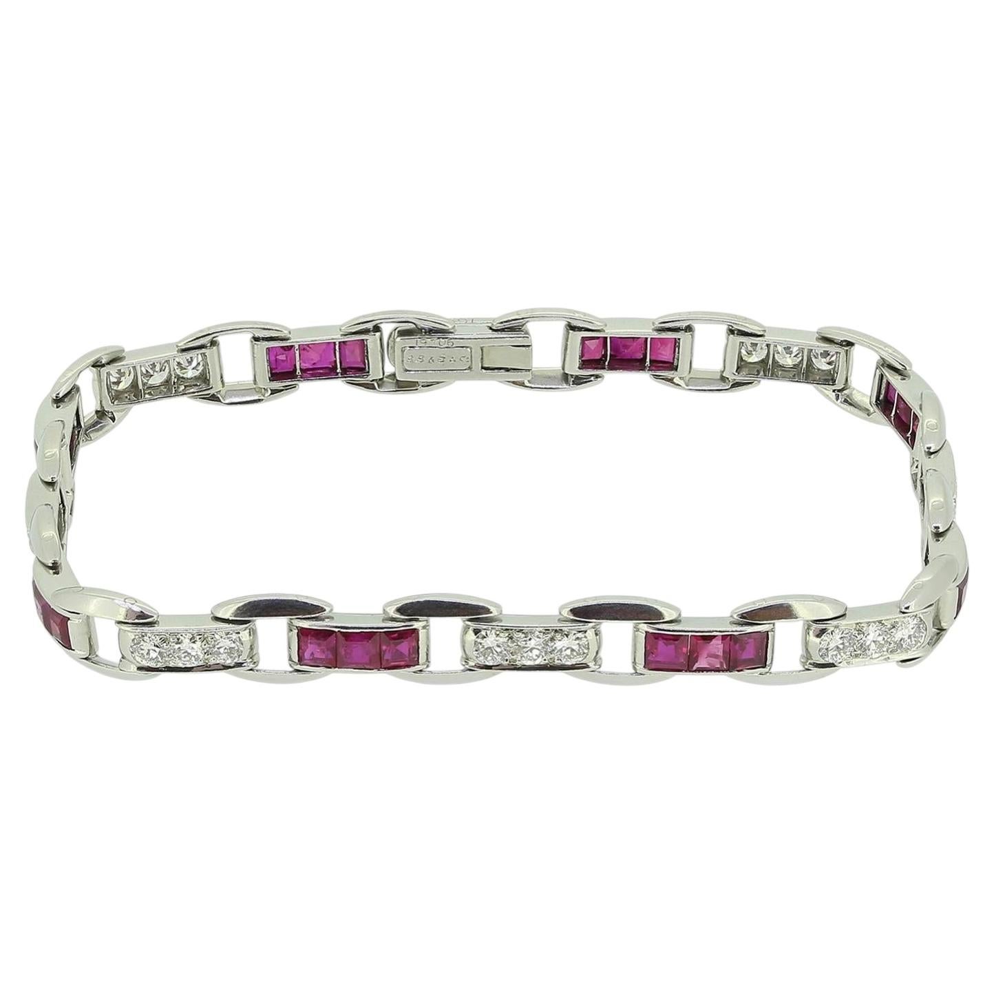 Baily Banks & Biddle Ruby and Diamond Bracelet
