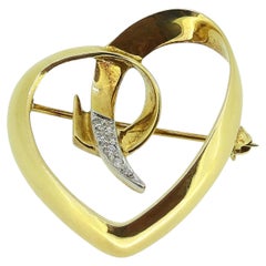 Tiffany & Co. Paloma Picasso Diamond Heart Brooch