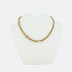 Victorian Etruscan Revival Gold Mesh Chain