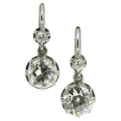 Antique Diamond Drop Earrings
