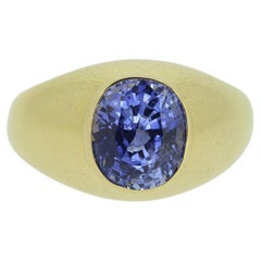 Vintage 4.65 Carat Sapphire Single-Stone Ring