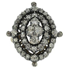 Victorian Old Cut Diamond Cluster Ring