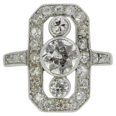 Edwardian Diamond Tablet Ring