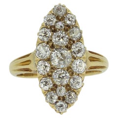 Antique Diamond Navette Ring
