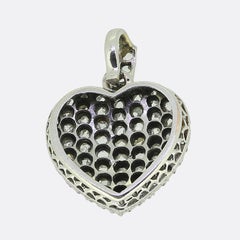 Antique Rose Cut Diamond Love Heart Pendant