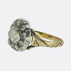 Georgian Rose Cut Diamond Cluster Ring