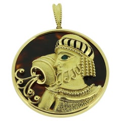 Jean & Pierre Bellin Aquarius Zodiac Sign Medallion Pendant