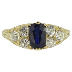 Victorian Sapphire and Diamond Ring