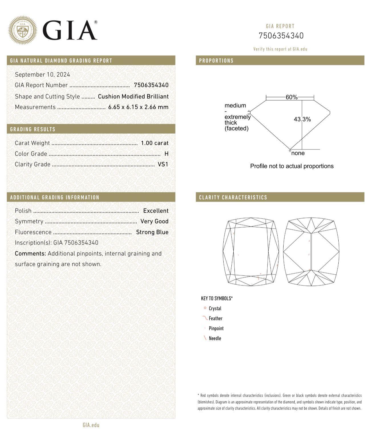 1.00 Karat Diamant Solitär-Ring für Damen oder Herren im Angebot