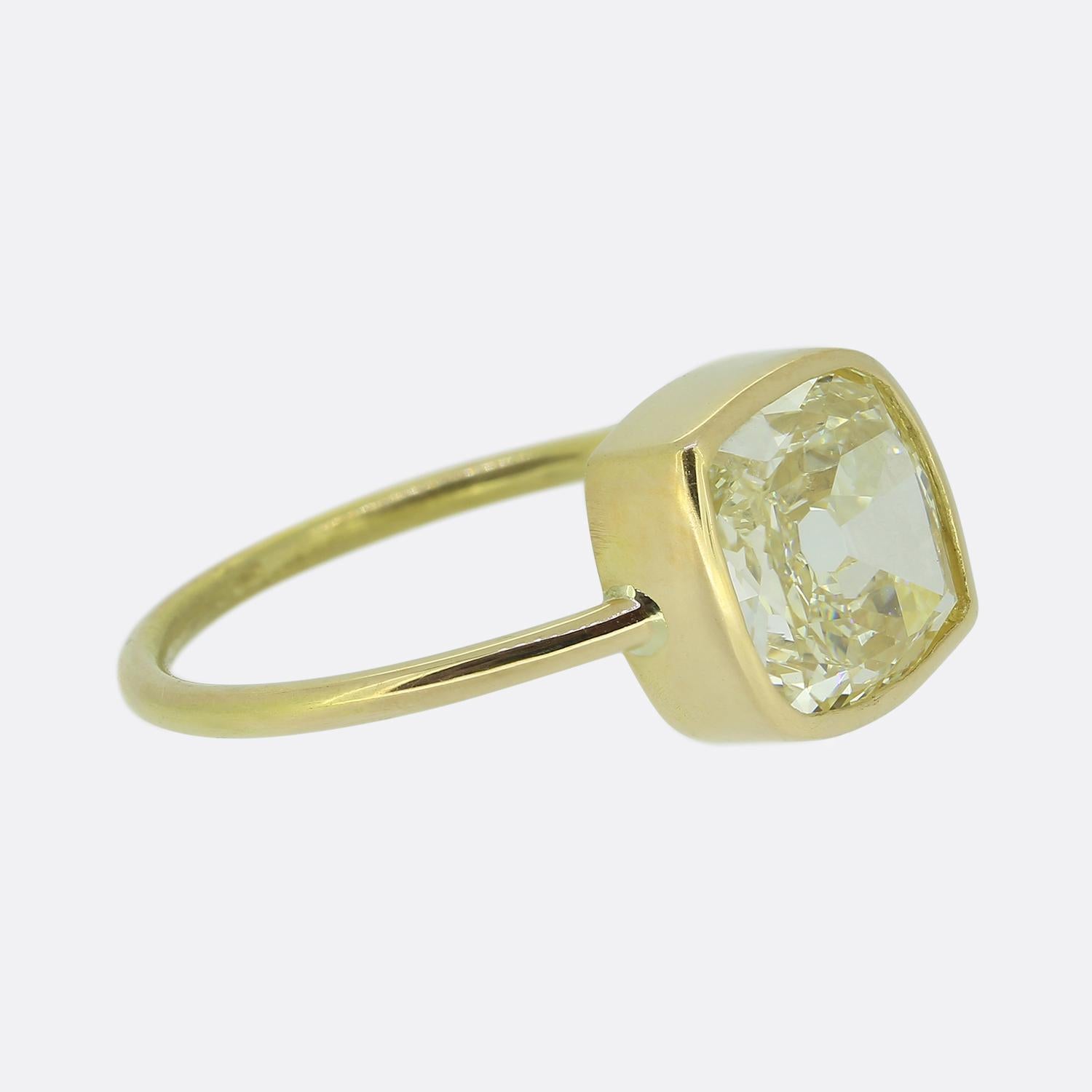 3.36 Karat Diamant Solitär-Ring (Kiteschliff) im Angebot