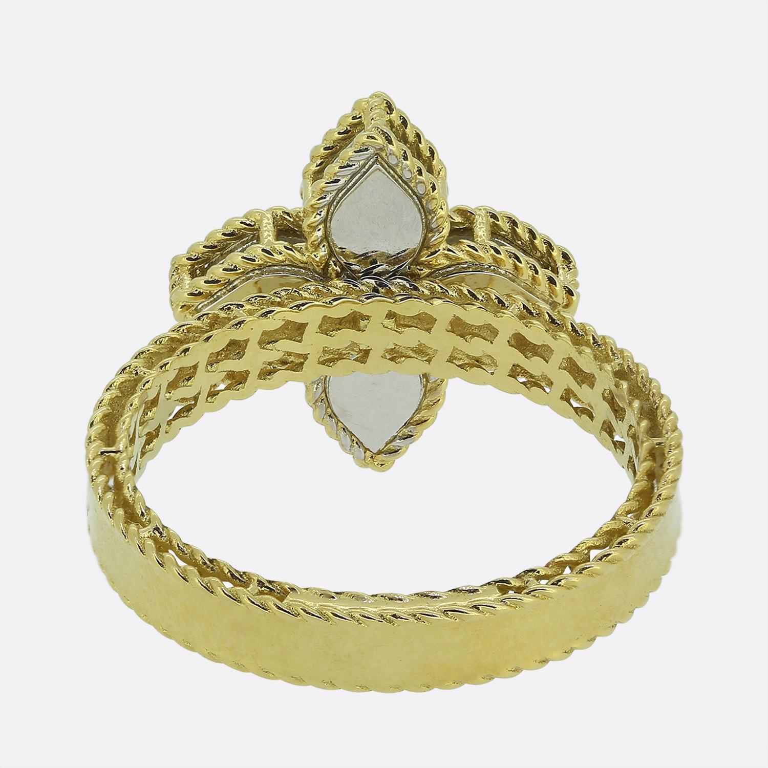 Roberto Coin Diamant Prinzessin Blume Ring im Zustand „Gut“ im Angebot in London, GB