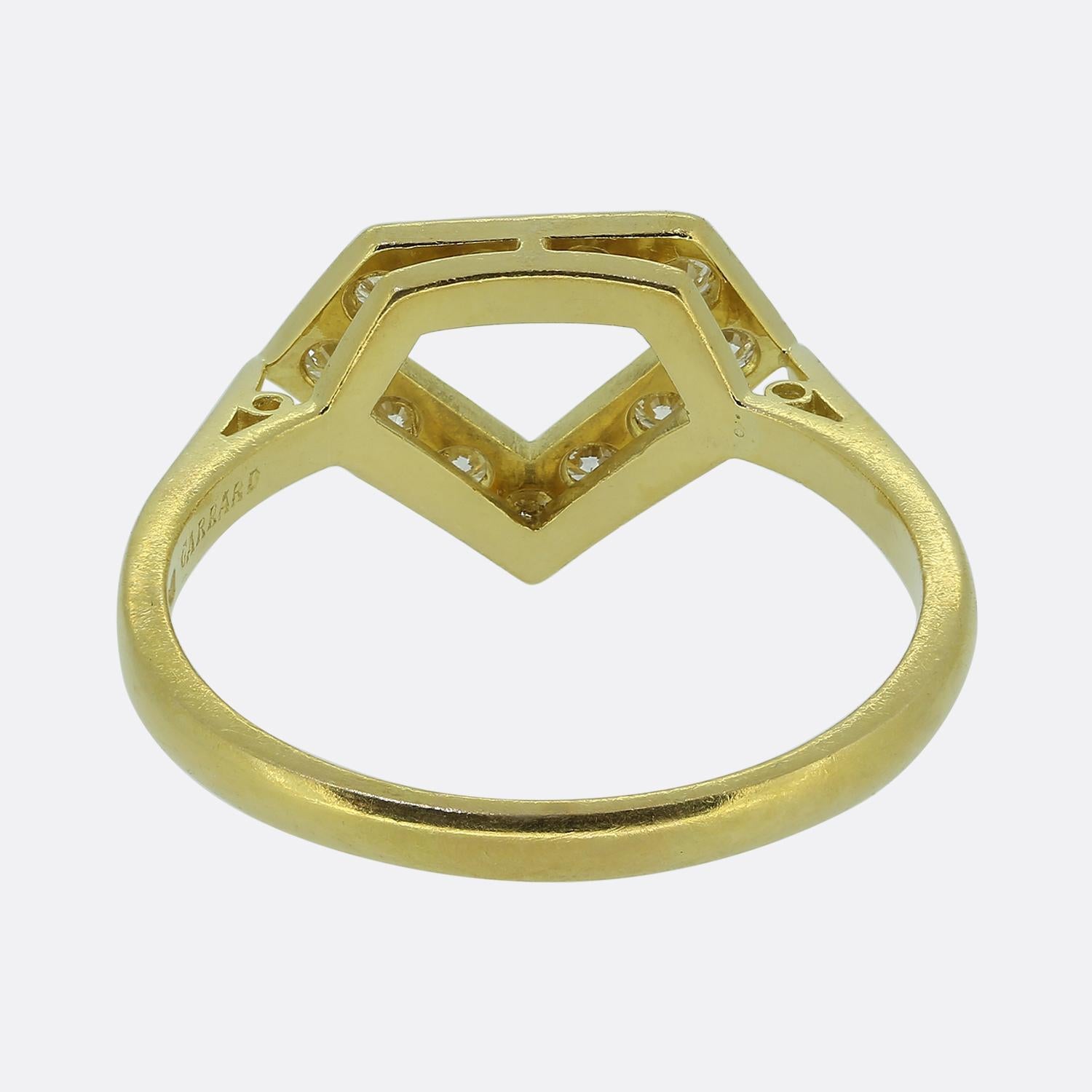 Garrard Diamond Cluster Ring In Good Condition For Sale In London, GB