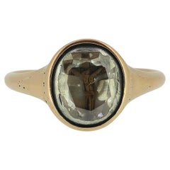 Antique Portrait Cut Diamond Crucifix Ring