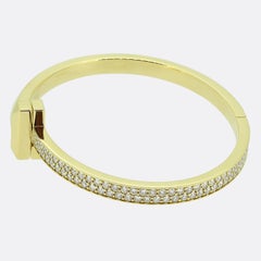 Tiffany & Co. Tiffany T T1 Wide Diamond Hinged Bangle