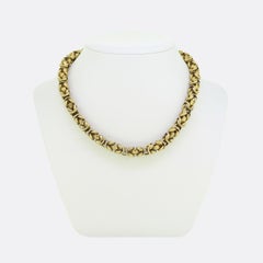 Vintage-Goldkette mit ausgefallenen Gliedern