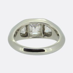 Janesich Art Deco Diamond Three Stone Ring